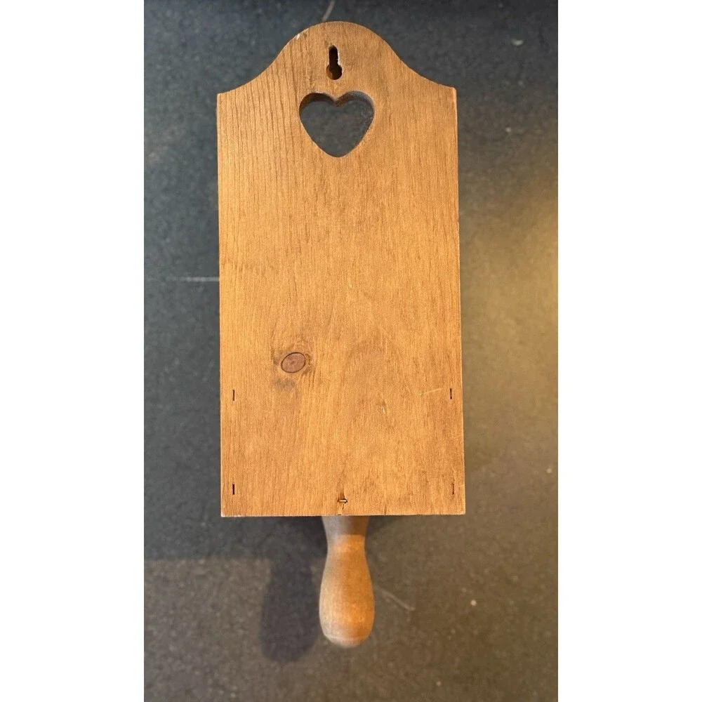 VTG Wood Heart Wall Candle Holder Farmhouse cottagecore grandmacore country 90's